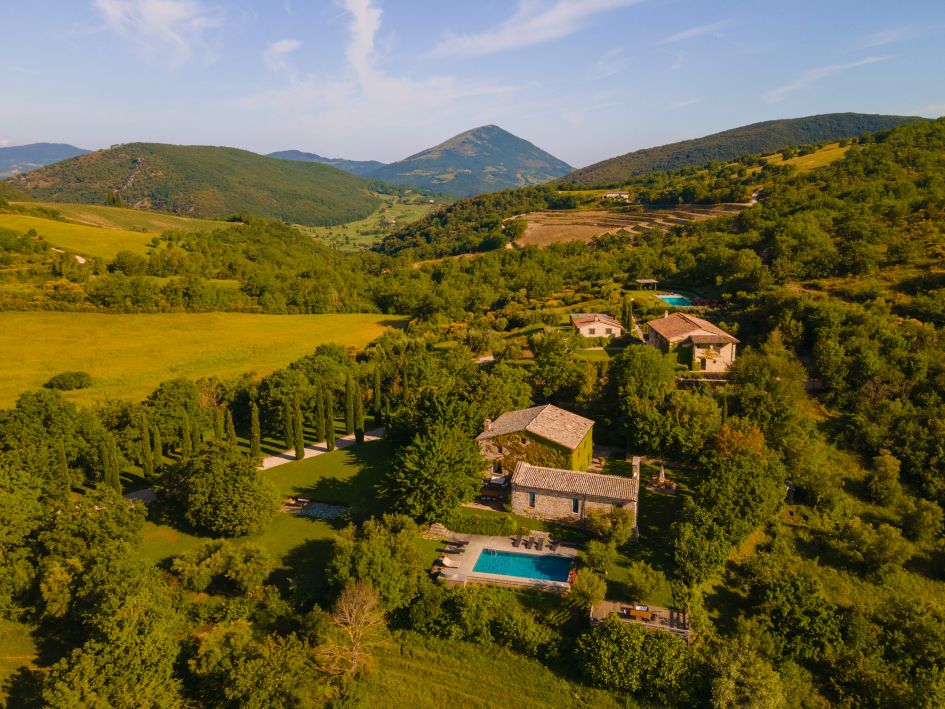A view of The Murlo Estate amongst the countryside in Umbria