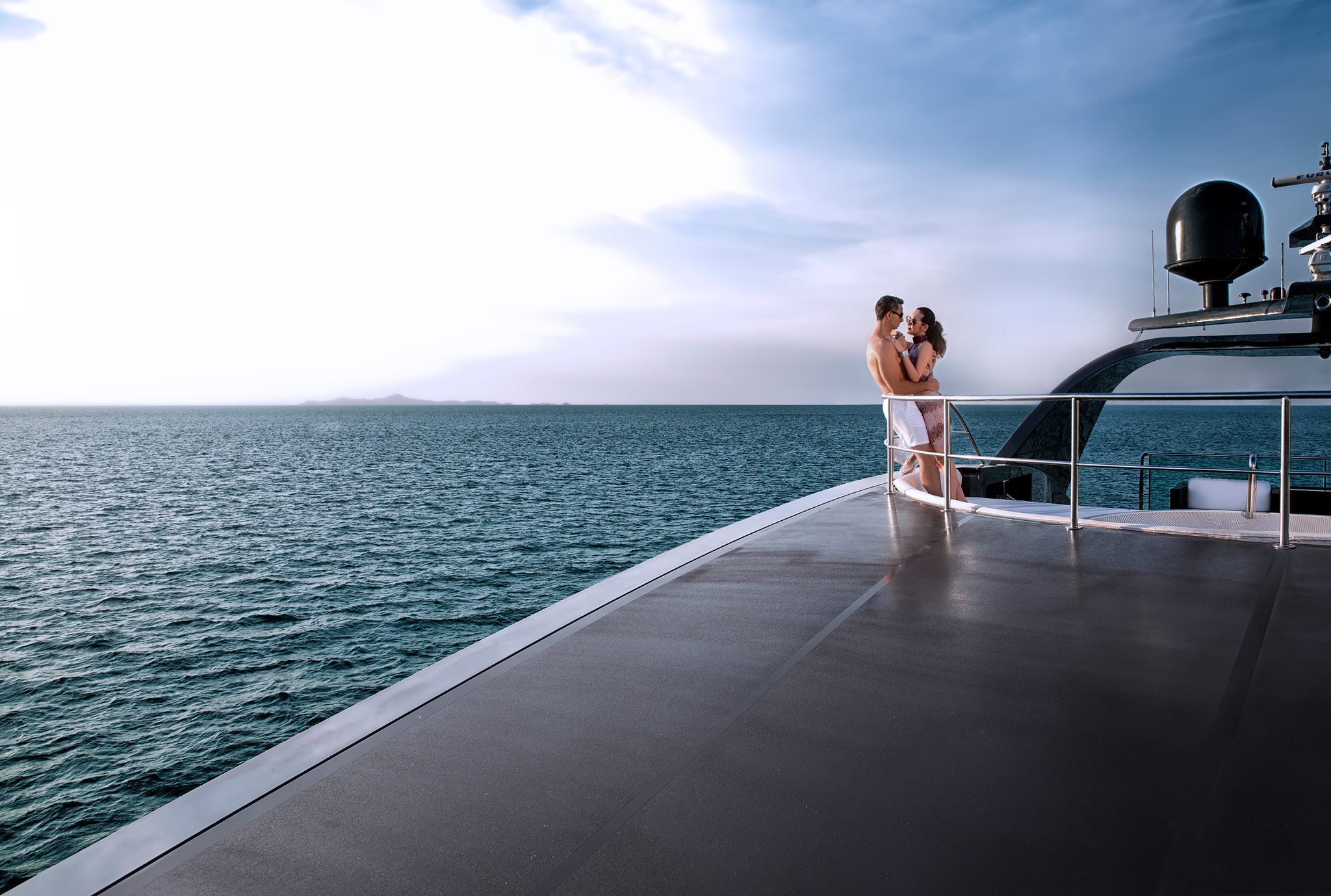Couple on a private romantic boat trip in Koh Samui, one of the best destinations for a couples holiday.