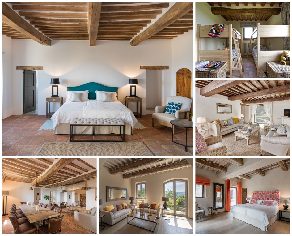 Accommodation at the Murlo Estate - original features and luxe finishes