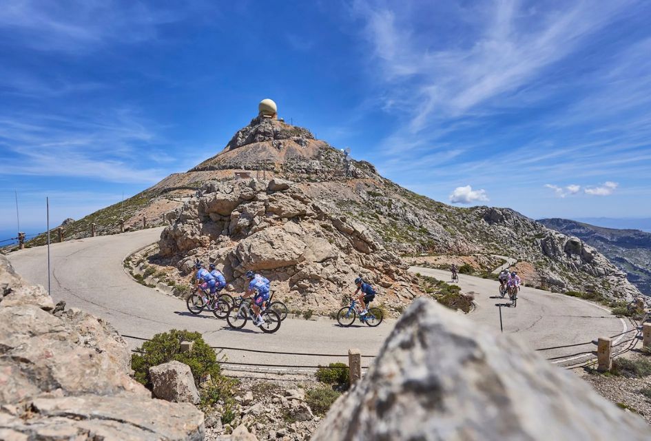 The top of Puig de Major, Mallorca. Credit: Chains and Coffee.com A hairpin turn on the climb up Puig de major, Mallorca.